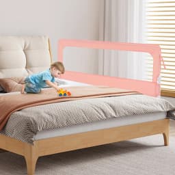 Bed Rails Guard, Adjustable Beds Rail, No Drill Foldable Bed Safety Barrier for Toddlers