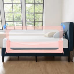 Bed Rails Guard, Adjustable Beds Rail, No Drill Foldable Bed Safety Barrier for Toddlers