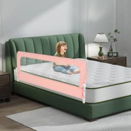 Bed Rails Guard, Adjustable Beds Rail, No Drill Foldable Bed Safety Barrier for Toddlers