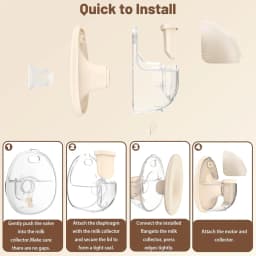 2 Set Overall Pump Parts and 6pcs 17/19/21mm Flange Insert for eufy S1 E20/S1/S1 Pro Pump,Breast Pump Parts
