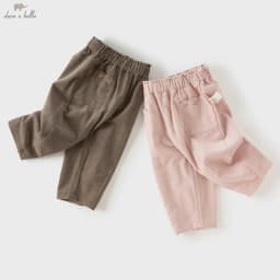 Dave Bella Girls Wide Leg Pants Spring Autumn Girls Embroidery Straight Pants Casual Loose Outdoor Trousers DB3262722