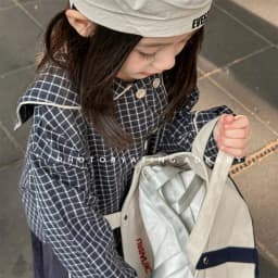 2026 Autumn New Girls Plaid Shirts Children Long Sleeve Tops Baby Girl Large Lapel Cotton Linen Blouse Kids Casual Tops