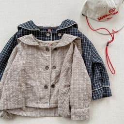 2026 Autumn New Girls Plaid Shirts Children Long Sleeve Tops Baby Girl Large Lapel Cotton Linen Blouse Kids Casual Tops