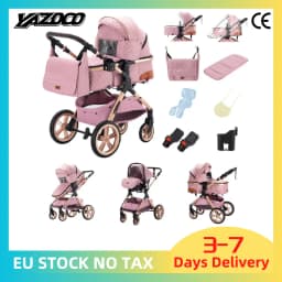 2026 3-in-1 Elegant Elevated-View Travel System Stroller, Portable Easy-Fold Pushchair with Infant Car Seat, EU Certified