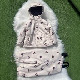 Girls' Down Jacket 2026 Winter New Printed Fashionable Windproof And Warm Children's Hooded Cotton Jacket Thickened Ski Jacket