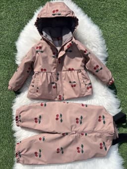 Girls' Down Jacket 2026 Winter New Printed Fashionable Windproof And Warm Children's Hooded Cotton Jacket Thickened Ski Jacket