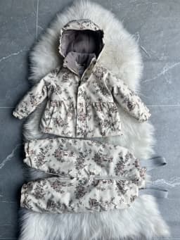 Girls' Down Jacket 2026 Winter New Printed Fashionable Windproof And Warm Children's Hooded Cotton Jacket Thickened Ski Jacket