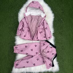 Girls' Down Jacket 2026 Winter New Printed Fashionable Windproof And Warm Children's Hooded Cotton Jacket Thickened Ski Jacket
