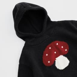 2026 New Children Mushroom Kniited Sweaters Hooded Korean Style Unisex Toddlers Kids Casual Sweater