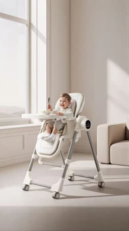 Baby High Chair Baby Dinner Table Chair Multi Functional Five-point Safety Belt Double Protection Baby High Chair