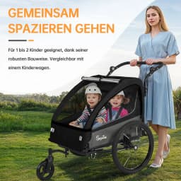 Sepnine BT920 Children Bicycle Trailer And Stroller 2-in-1 The Shock-absorbing Tire Has a Breathable Safe And Foldable Storage Space