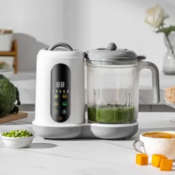 Multifunctional Baby Food Maker Supplementary Food Processor Kids Food Mill Steaming Stirring Warming Cooking Machine