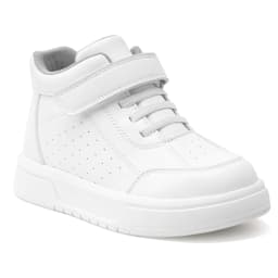 Orthopedic Casual Shoes for Kids White Color Leather Ankle Support School Footwear with Corrective Insole