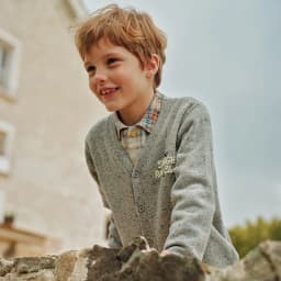 Dave Bella Boys Autumn Spring Wool Sweater Children Knitted Cardigan Kids Knitwear Long Sleeve Outwear Coat DK3263054