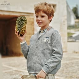 Dave Bella Boys Autumn Spring Wool Sweater Children Knitted Cardigan Kids Knitwear Long Sleeve Outwear Coat DK3263054