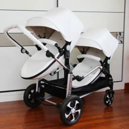 NEW Twins baby stroller 2 in 1,poussette double jumeaux,Shell double stroller,Luxury baby carriage,leather stroller,folding pram