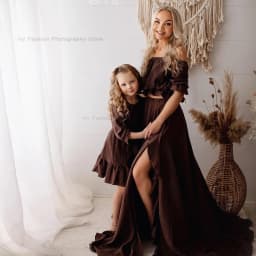 Bohemian Pregnancy Dress Side Split Ruffle Edge Vintage Comfortable Linen Dress Comfortable Linen Boho Style Baby Shower Dress