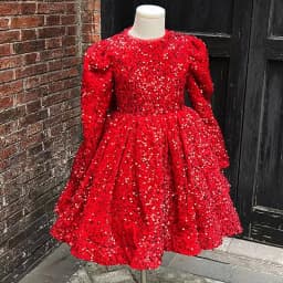 3-14 Yrs Flower Girls Dress Wedding Birthday Dress Golden Sequin Lace First Communion Dresses for Girls Baptism Party Vestidos