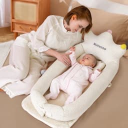 Sunveno Baby Lounger Middle Bed Cot For Newborn Breathable Fabric Expandable Comforter for Infants And Babies