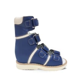 Boys Gray Children High Top Sandals Leather Orthopedic Shoes For Kids Clubfoot Ankle Support Flat Feet Footwear Size 20-34
