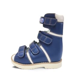 Boys Gray Children High Top Sandals Leather Orthopedic Shoes For Kids Clubfoot Ankle Support Flat Feet Footwear Size 20-34