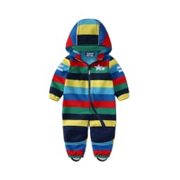 Children's soft shell waterproof jumpsuit for boys and girls one-piece romper to keep warm, waterproof, windproof and velvet
