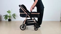 Portable 3-in-1 Baby Stroller Lightweight Travel Baby Stroller Foldable 3-in-1 Baby Stroller with Car Seat High Views,two-way