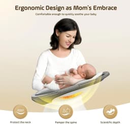Electric Baby Swing Gray, Baby Lounge Chair with Remote Control and Wireless Control Style Application, Up to 9kg