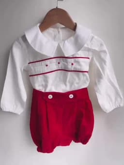 Baby Boys Ivory & Blue Velvet Shorts Set Infant Birthday Suit Kids Spanish Cotton Outfits Toddler Wedding Party Wear