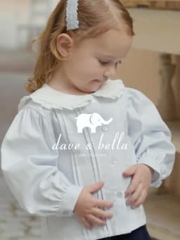 Dave Bella Children Half Skirt Set Autumn Spring Girls Lace Collar Top Pleated Skirt Two Piece Set Kids Casual Clothes DB1260886