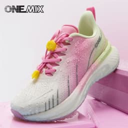 ONEMIX Waterproof Shock-Absorbing Children Sports Shoes Lightweight Breathable Soft Elastic Comfortable Male Students Girls