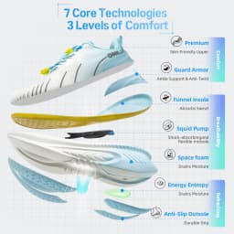 ONEMIX Waterproof Shock-Absorbing Children Sports Shoes Lightweight Breathable Soft Elastic Comfortable Male Students Girls