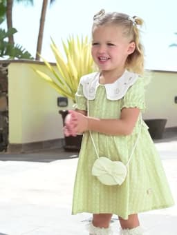 Dave Bella Girls Baby Princess Dress Summer Charm Sweet Elegant Children's Green Plaid Thin Dress Gentle Wallet Party DB2252325