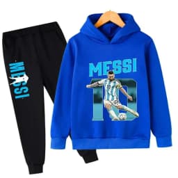 Autumn Football Star Messi Children Hoodies Sets Pants Suit 2 Pcs Sets Kids Boy Girl Clothing Casual Fashion Sports Tracksuits