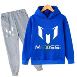 Autumn Football Star Messi Children Hoodies Sets Pants Suit 2 Pcs Sets Kids Boy Girl Clothing Casual Fashion Sports Tracksuits