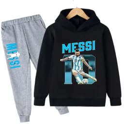 Autumn Football Star Messi Children Hoodies Sets Pants Suit 2 Pcs Sets Kids Boy Girl Clothing Casual Fashion Sports Tracksuits