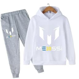 Autumn Football Star Messi Children Hoodies Sets Pants Suit 2 Pcs Sets Kids Boy Girl Clothing Casual Fashion Sports Tracksuits