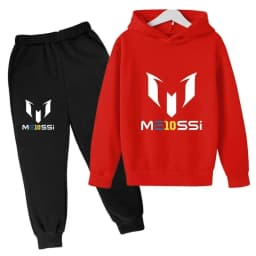 Autumn Football Star Messi Children Hoodies Sets Pants Suit 2 Pcs Sets Kids Boy Girl Clothing Casual Fashion Sports Tracksuits