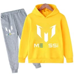Autumn Football Star Messi Children Hoodies Sets Pants Suit 2 Pcs Sets Kids Boy Girl Clothing Casual Fashion Sports Tracksuits