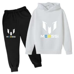Autumn Football Star Messi Children Hoodies Sets Pants Suit 2 Pcs Sets Kids Boy Girl Clothing Casual Fashion Sports Tracksuits