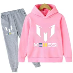 Autumn Football Star Messi Children Hoodies Sets Pants Suit 2 Pcs Sets Kids Boy Girl Clothing Casual Fashion Sports Tracksuits