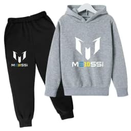Autumn Football Star Messi Children Hoodies Sets Pants Suit 2 Pcs Sets Kids Boy Girl Clothing Casual Fashion Sports Tracksuits