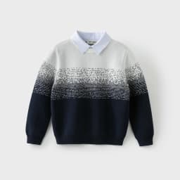 Dave Bella Autumn Winter Sweater for Boys Fake Two Pieces Knitted Sweater Children Outerwear Coat Kids Clothes DK4253646