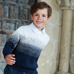 Dave Bella Autumn Winter Sweater for Boys Fake Two Pieces Knitted Sweater Children Outerwear Coat Kids Clothes DK4253646
