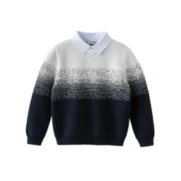 Dave Bella Autumn Winter Sweater for Boys Fake Two Pieces Knitted Sweater Children Outerwear Coat Kids Clothes DK4253646
