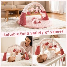 3 in 1 Baby Activity Gym Thickened Educational Fitness Frame for Children Foldable Infant Tummy Time Play Mat Stable Baby Toys
