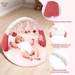 3 in 1 Baby Activity Gym Thickened Educational Fitness Frame for Children Foldable Infant Tummy Time Play Mat Stable Baby Toys