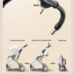 High-view Three-in-one Newborn Baby Stroller Two-way Lightweight Sitting and Lying Portable Stroller