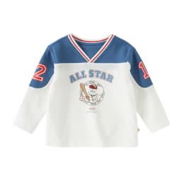 Dave Bella Children Cotton Pullover Spring Autumn Boys Clothes Kids Cartoon Print V-neck T-shirt Baby Long Sleeve Tops DB1260789
