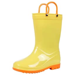 Litfun 2025 New Children Rain Boots Waterproof Non-slip Kids Shoes Rubber Boots With Easy-On Handles Soft Sole Unisex Rain Shoes